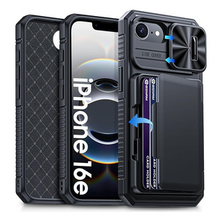 Funda Para iPhone 16e Con Protecte Camara Y Tarjetero, Cubierta Deslizante Para Cámara,4-5 Tarjetas,conbloqueo Rfid,funda Para iPhone 16e Uso Rudo Funda Para iPhone 16e Con Protecte Camara Y Tarjetero, Cubierta Deslizante Para Cámara,4-5 Tarjetas,conbloqueo Rfid,funda Para iPhone 16e Uso Rudo