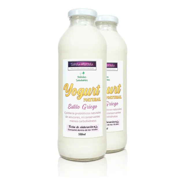Yogurt Griego 1 Litro Natural Probiótico Sin Azúcarez