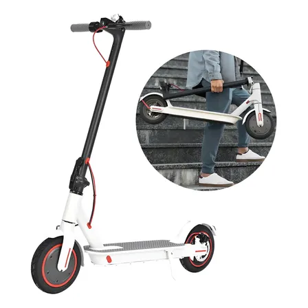 Patinete Scooter Elétrico Dobrável Bluetooth Portátil Branco
