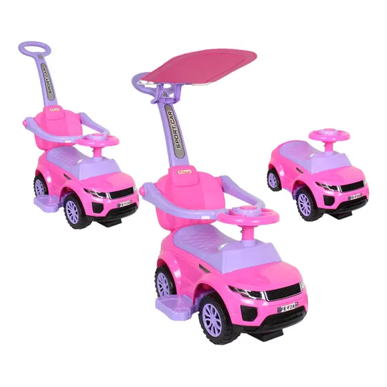 Carro Montable Paseador Infantil Rosado Para Niños 2-4 Años