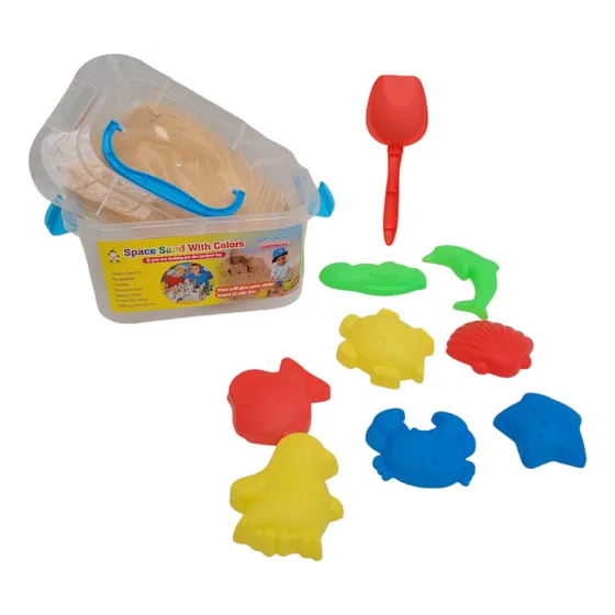 Kit De Arena Mágica O Cinetica Animales Para Niños Con Molde
