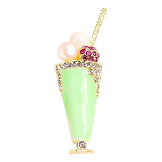Broche Prendedor Vaso Con Helado Frappé Para Ropa Heladería Broche Prendedor Vaso Con Helado Frappé Para Ropa Heladería