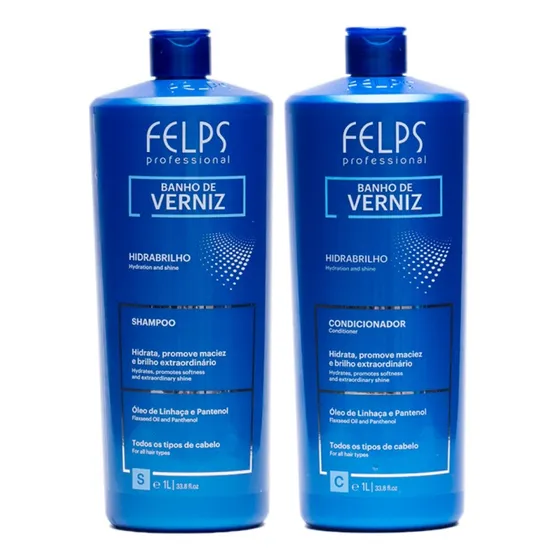 Felps Banho De Verniz Kit Duo Brilho 2x1000ml