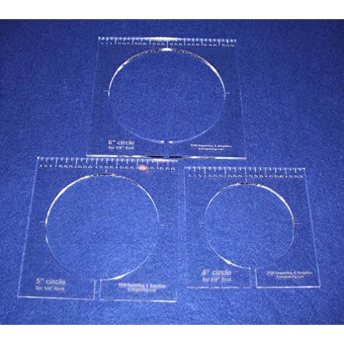 3 Pieza Circulo Interior Regla 1 4  Grosor Brazo Largo