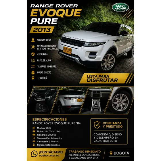 Land Rover Evoque 2013 2.0 Pure Si4