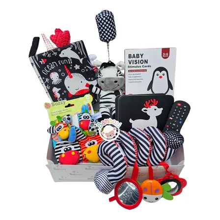 Box Juguetes Sensoriales Primera Etapa Bebe 0-6m Baby Shower Color Multicolor Diseño Variado