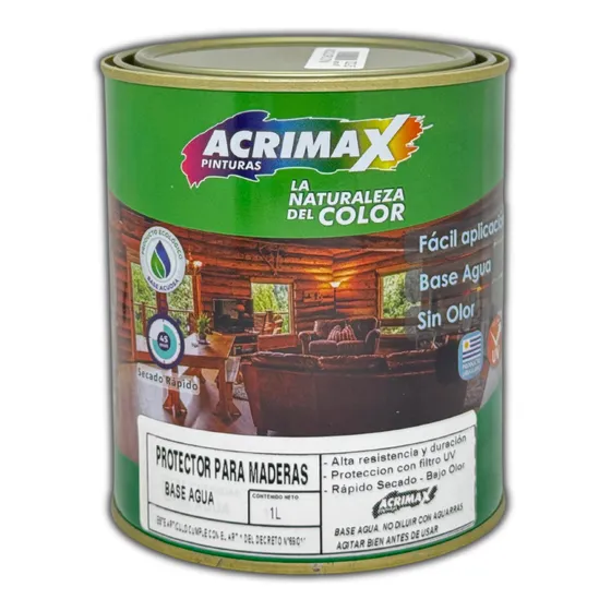 Protector Para Maderas Al Agua 1 L - Acrimax Pinturas