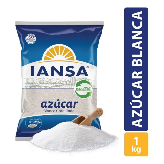 Azúcar Blanca Iansa Granulada 1 Kg