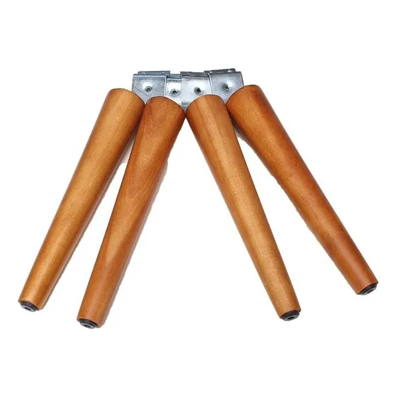 Pé Palito Rack Madeira Kit 4 Pés 30cm