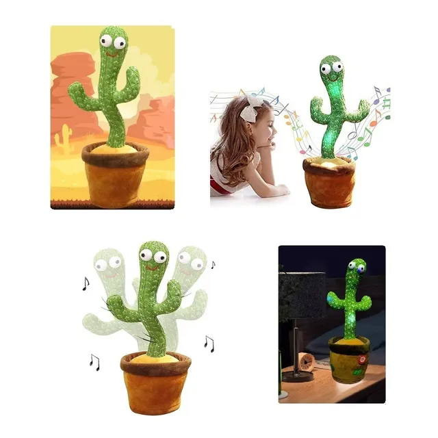 Juguete Peluche Muñeco Cactus Bailarin Imita Voz Recargable