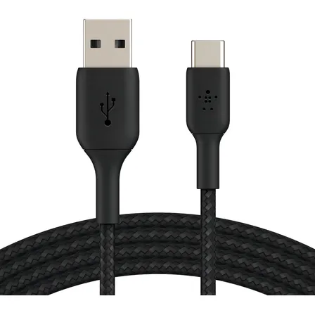 Cable Trenzado Usb C A Usb-a Negro 1m