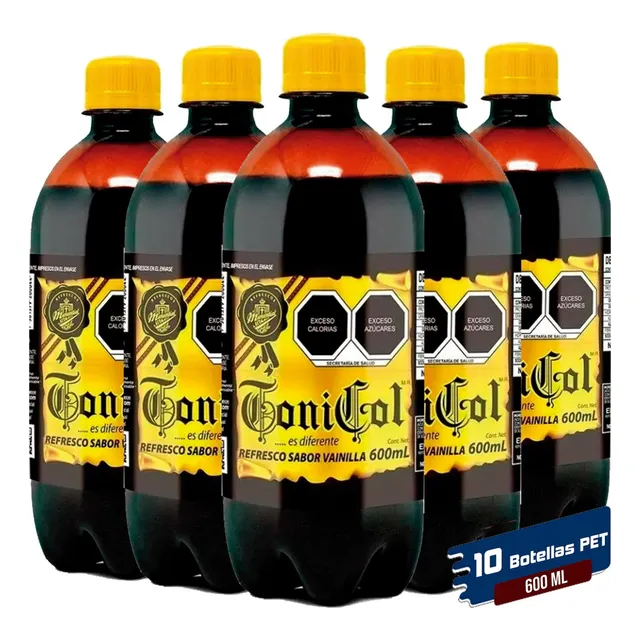 Tonicol Refresco Sabor Vainilla 600 Ml - 10 Piezas