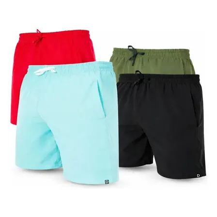 Kit 4 Bermudas Masculina Tectel Shorts Casual Para Treino Cores Variadas Liso Xg