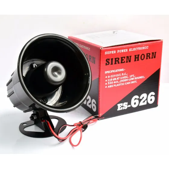 Sirena 15w 110db 6-12v, 1.25a. Alarma. Moto Carro Local Casa