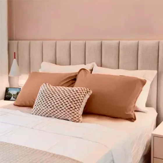 Kit 5 Cabeçeiras Estofada Modular Cama Solteiro Padrão