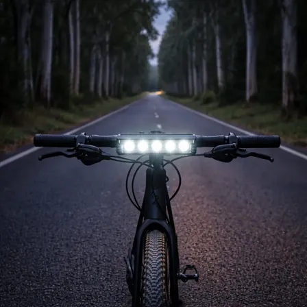 Farol Bike 5 Led Recarregável Usb Prova Dágua Lantera Forte Preto