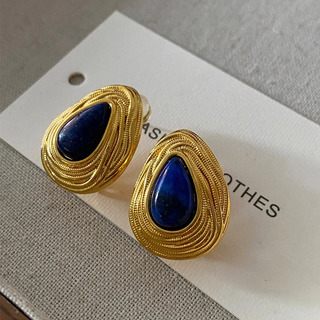Pendientes Colgantes De Lapislázuli Para Mujer, Estilo Vinta Pendientes Colgantes De Lapislázuli Para Mujer, Estilo Vinta