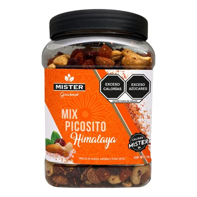 Mix Picosito Mister 1 Kg Envase Plastico Nueces Y Semilla
