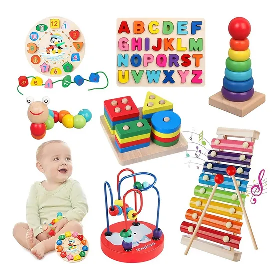 Juguetes De Estimulación Temprana Para Niños, 7 Uds.