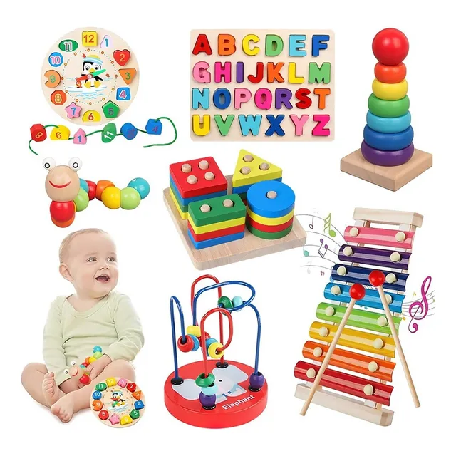 Juguetes De Estimulación Temprana Para Niños, 7 Uds.