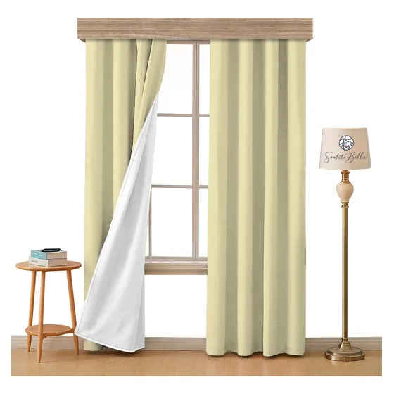 Juego X2 Cortinas Blackout Riel 135x230 Bloquea Luz 100%