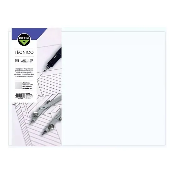Block Pizzini Tecnico A3 106g 30 Hojas Encolado