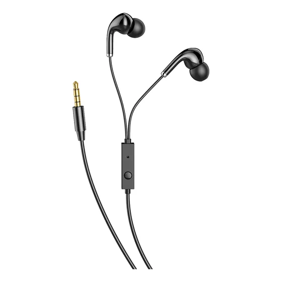Fone De Ouvido Com Fio P2 Cancelamento De Ruído Pc6 Awei Cor Preto