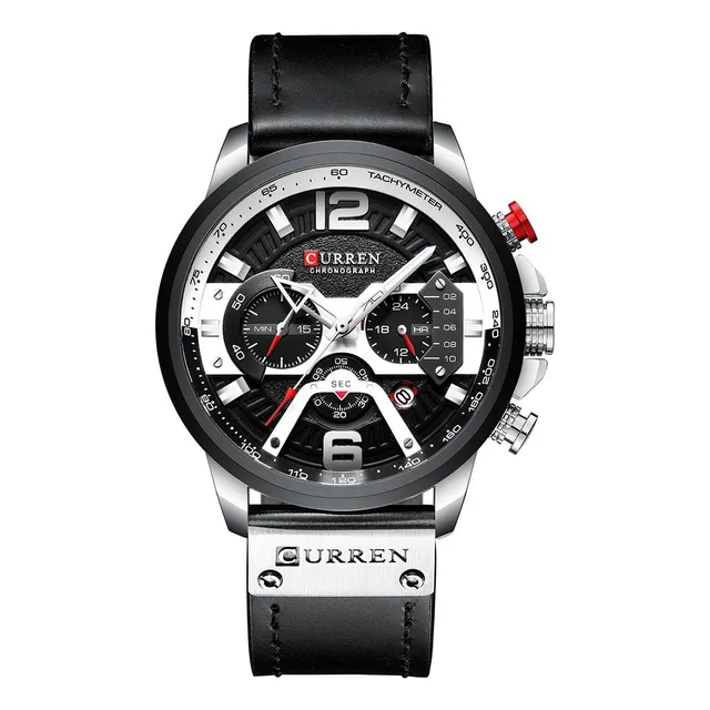 Reloj Curren 8329 Hombre Cronógrafo Moderno Correa De Cuero