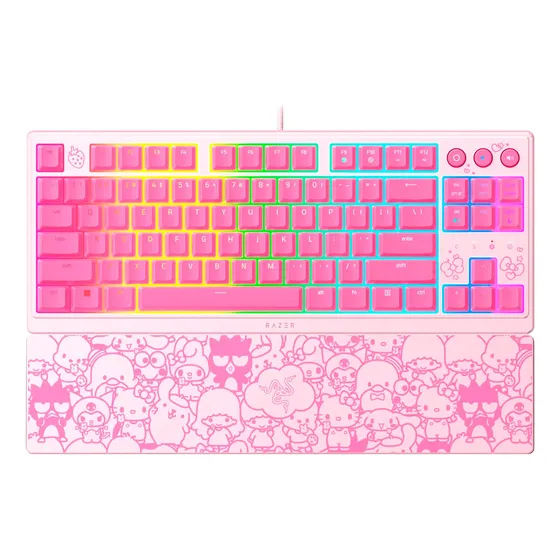 Teclado Gamer Razer Ornata V3 Tkl Hello Kitty And Friends Teclado Rosa Idioma Inglés Us