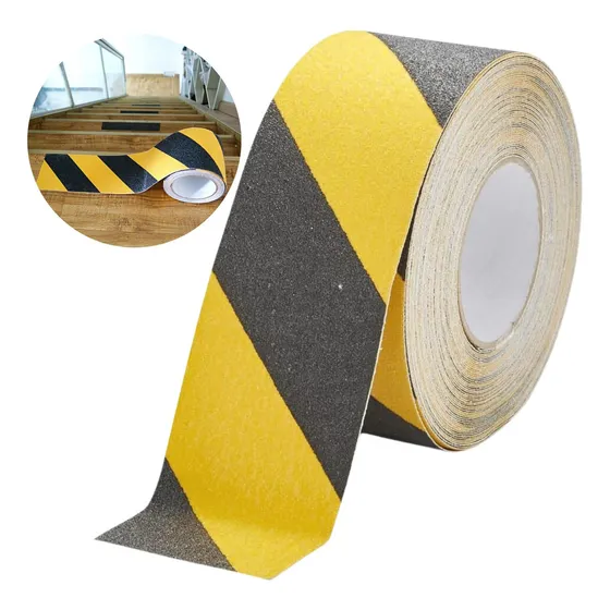 Cinta Antideslizante 50mm X 5mt Bicolor Adhesivo Piso Color Amarillo/Negro