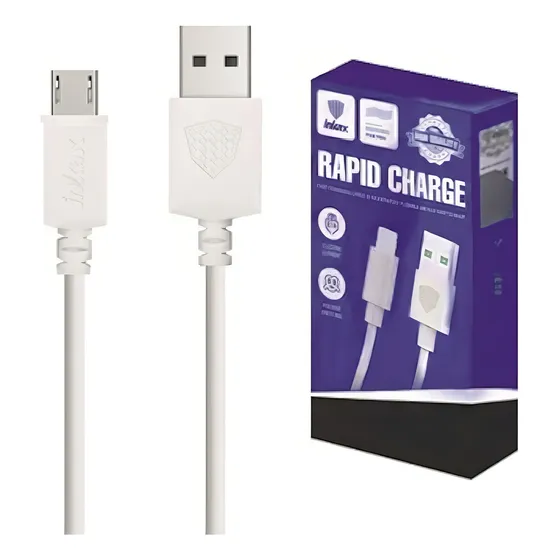 Cable Inkax 1 Metro Micro-usb Carga Rapida Color Blanco