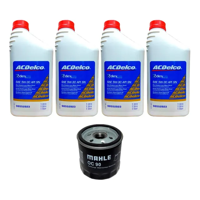 Kit Troca Óleo Acdelco 5w30 Corsa 1.4l Econoflex 2009/2012