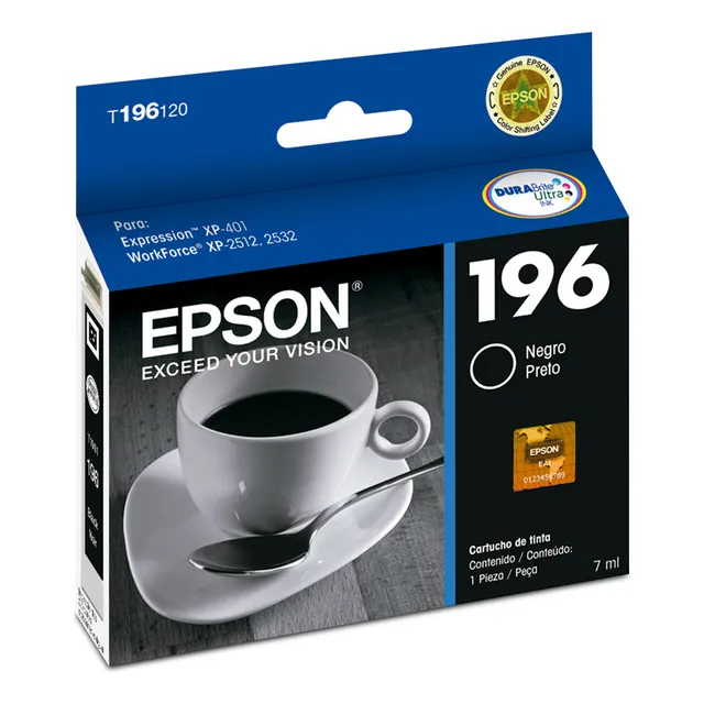 Cartucho De Tinta Epson 196 Negro Expression Xp-401 Original