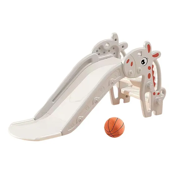 Tobogán Para Niños De Fácil Montaje Con Aro De Gris