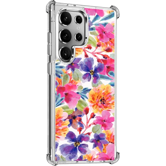 Funda Antigolpes Para Samsung Flores Colores