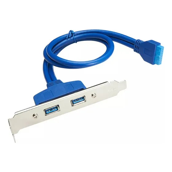 Adaptador Traseiro Usb 3.0 2 Portas Com 20 Pinos Pci