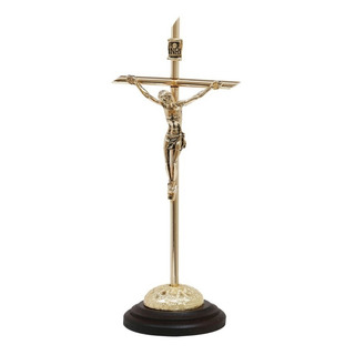 Jorvina Cruces / Cristo Mini No. 2 Liso En Base De Madera Jorvina Cruces / Cristo Mini No. 2 Liso En Base De Madera