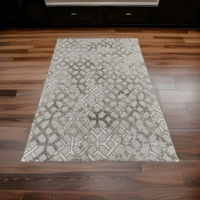 Alfombra Luxuri Geométrico 120x160 Cm Gris