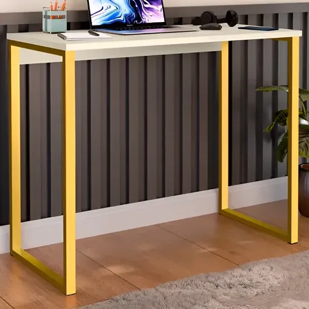 Escrivaninha Industrial Mesa Estudo Aparador Office Aço Mdf JOMÁTRI MÓVEIS 4.7