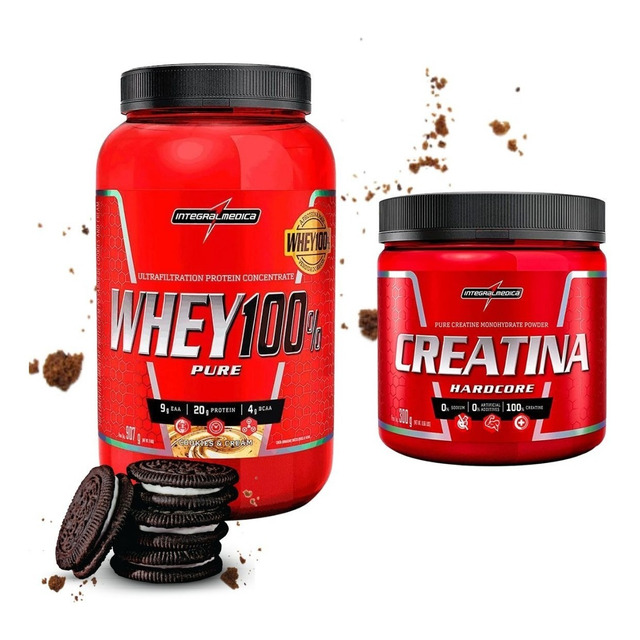 Kit Integral Medica-combo Whey 100% Pure 900g +creatina 300g