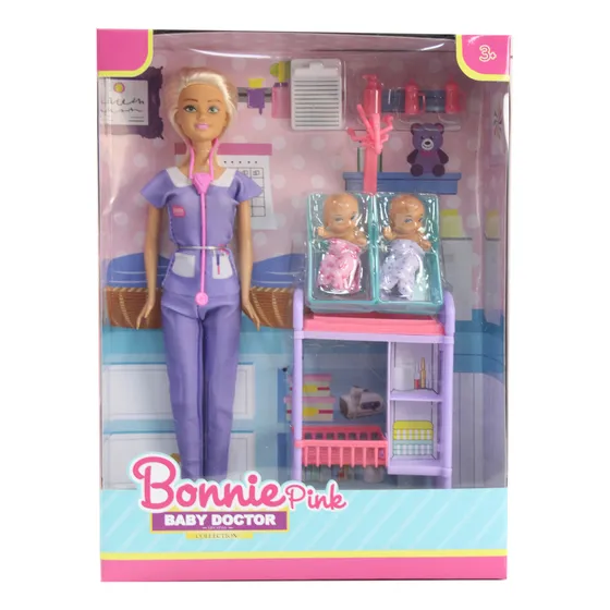 Muñeca Bonnie Pink Doctora Pediatra Con Accesorios