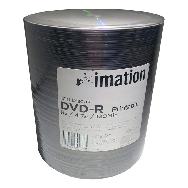 Dvd Imation Imprimible Bulk X 100 Unidades