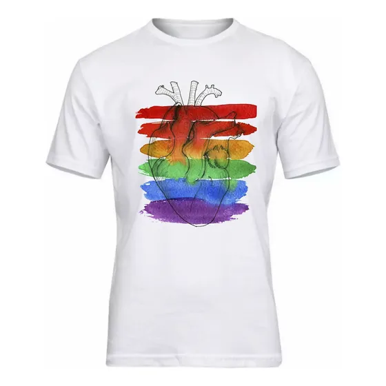Remera Lgbt Corazon Acuarela - Orgullo - Pride Niños/adultos