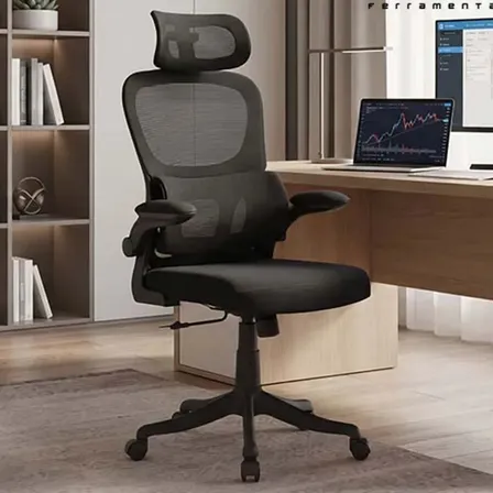 Cadeira WINDA para Escritorio Cadeira Computador Ergonomica Giratoria 360° com Apoio Lombar Tela Mesh Cabeça Ajustável e Altura Regulável