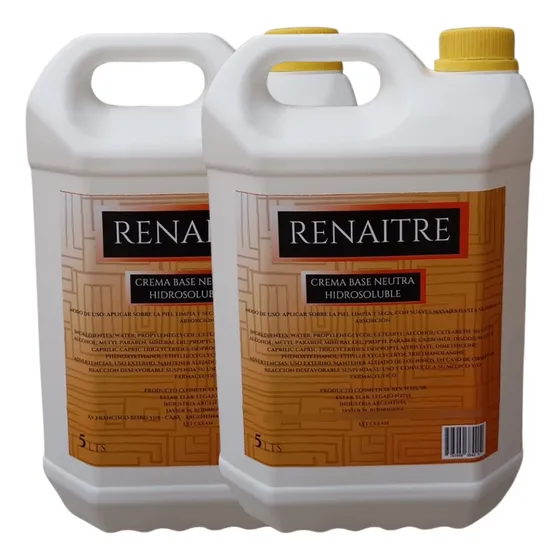 Crema Base Neutra Hidrosoluble Sin Parabenos Premium X10kg