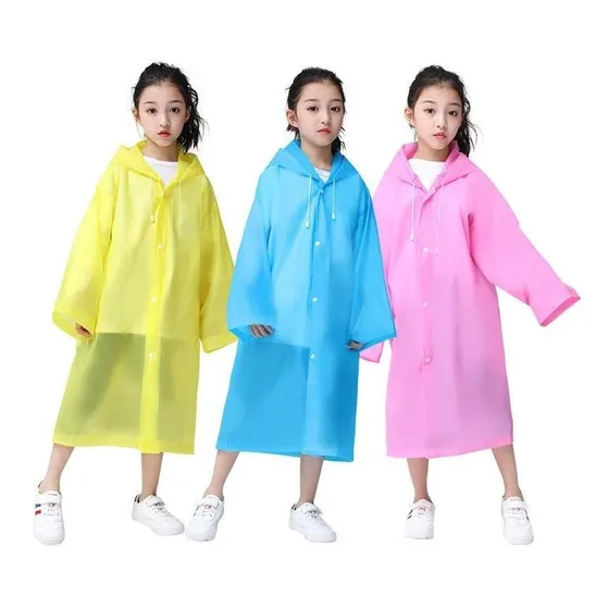 Buen Pilot Infantil Impermeable Botones Lluvia Niño Niña