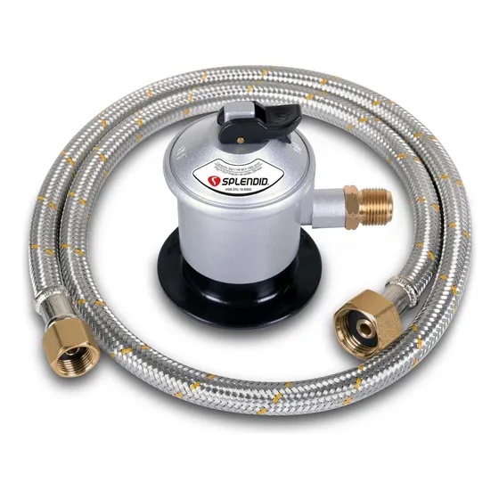 Regulador Gas Licuado De 5-11-15k + Flexibleg Splendid