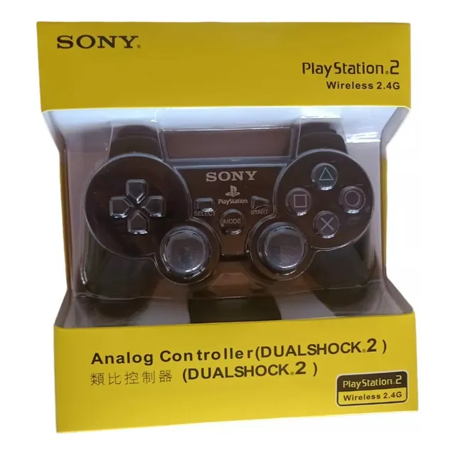 Joystick Mando Inalambrico Playstation 2 Con Receptor Color Negro