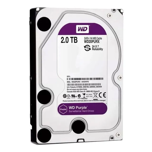 interno Western Digital WD Purple WD20PURX 2TB púrpura
