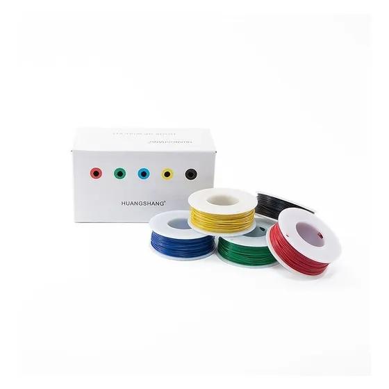 5 Rollos De Alambre De Cobre De Un Solo Núcleo 30 Awg Cubierta Multicolor